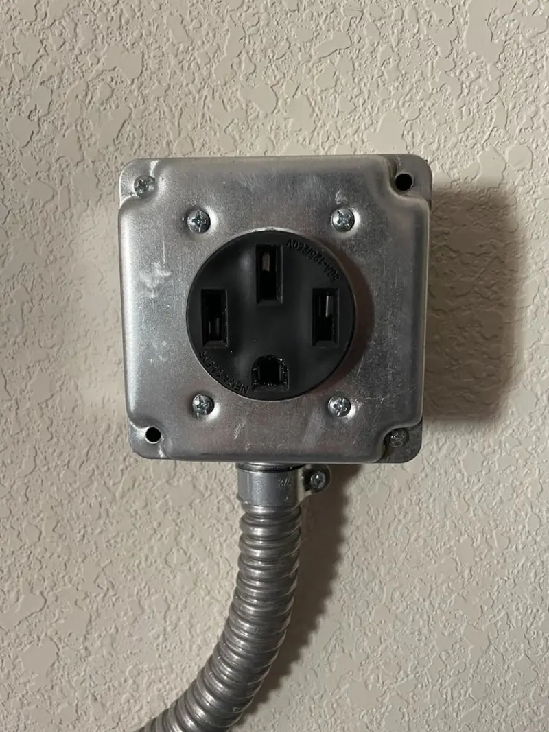 NEMA 14-50 outlet installed for Smart Home Electrical in Normandy
